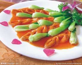 鲍汁金宝鲍仔青菜