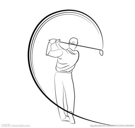 高尔夫球手矢量素材