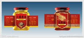 小磨香油标签瓶贴