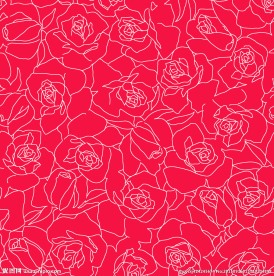 红底线描花朵底纹分层素材