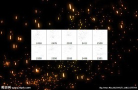 绚丽的火花和火光装饰PS笔刷