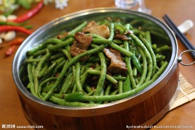 长豆角炒肉
