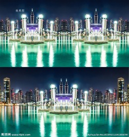上海夜景梦幻动态背景视频