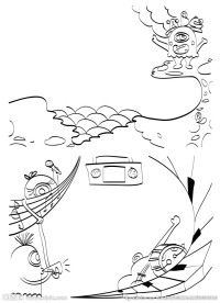黑白小插画 可爱小怪物插画