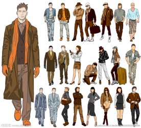 时尚模特设计矢量素材