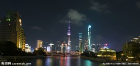 外白渡桥陆家嘴夜景