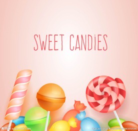 甜蜜糖果设计矢量素材
