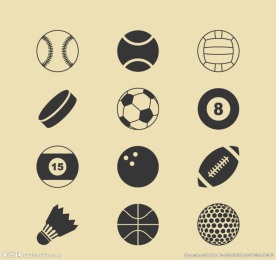 球类图标矢量素材