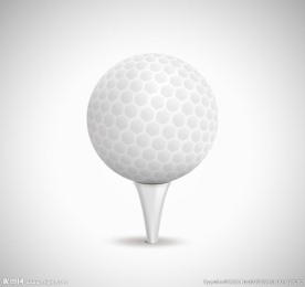 白色高尔夫球矢量图