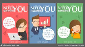 卡通人物家装招聘