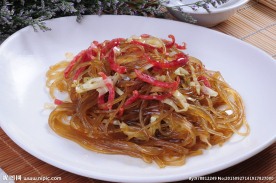 椰菜腊味炒粉丝