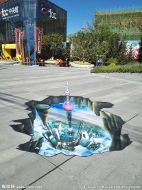 3D 地画 立体 视错觉