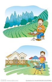 度假插图