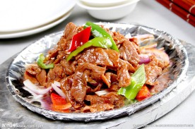 铁盘蒙古牛肉