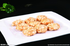 杏仁虾饼