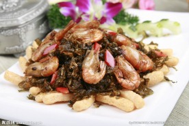 雪菜虾仔炒肉粒