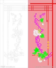 玻璃门窗（矢量刻画）