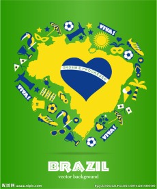 巴西世界杯背景设计矢量素材