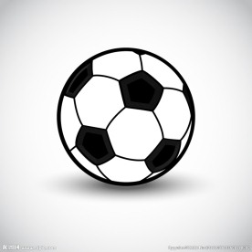 黑白足球矢量素材