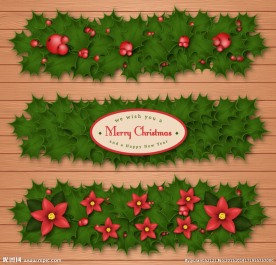 槲寄生banner矢量素材