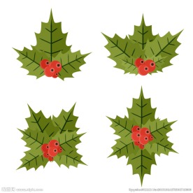 卡通槲寄生矢量素材