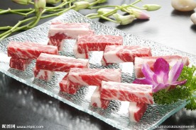 手切羊排肉