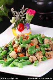 鹅肝榄菜四季豆