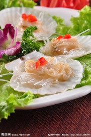 蒜茸蒸扇贝个