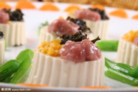 三色蒸豆腐