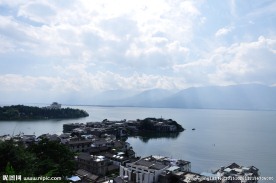 云南大理双廊洱海全景