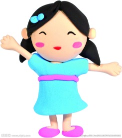 可爱 超轻粘土 小女孩 小朋友