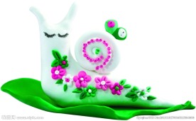 可爱 超轻粘土 公仔 蜗牛