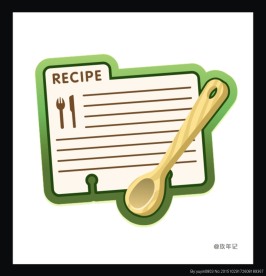 食谱 标签 图标 符号 勺子