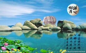 禅心如月书法壁纸