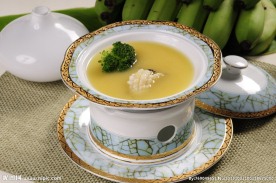 翅汤兰花烩台鲍