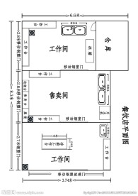 餐饮店平面图