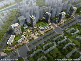 住宅鸟瞰效果图图片