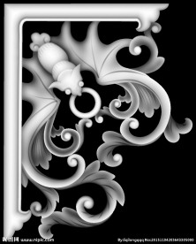 蝙蝠角花灰度图