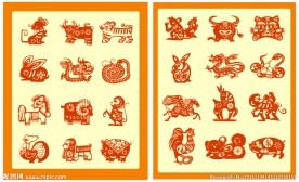 两套十二生肖剪纸纹样