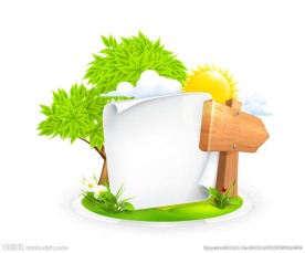 夏日元素装饰空白纸背景矢量素材