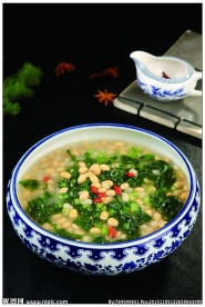 干碗豆煮青菜