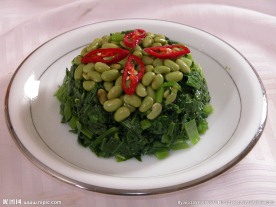 青菜毛豆