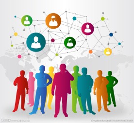 社交网络人脉券矢量