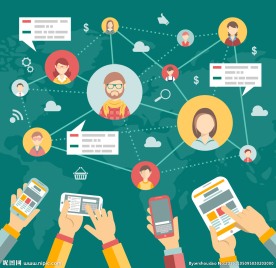 社交网络人脉圈素材