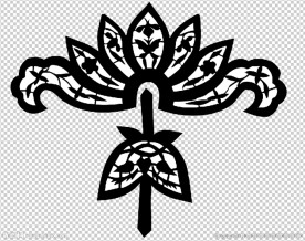 花瓣花朵异形窗花剪纸纹样