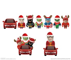 圣诞英雄卡通造型
