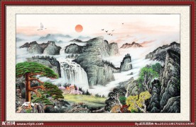 国画迎客松
