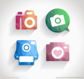 创意照相机图标矢量图