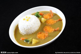 蝴蝶虾咖啡喱饭