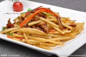 莲菜炒肉丝